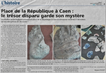 Caen, place de la République, fouilles, 344000 euros, Joël Bruneau, Vincent Hincker